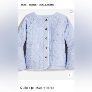 J Crew Quilted Patchwork Jacket Size Medium Soft Peri